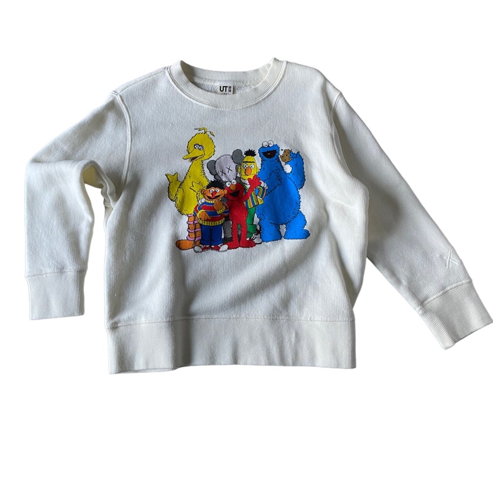 Kaws x Sesame Street, cream sweater, kids 3-4